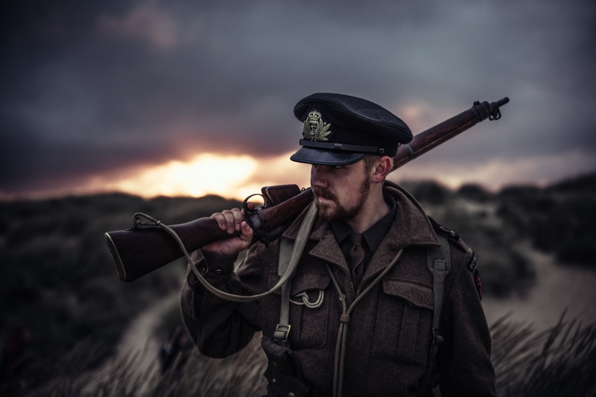 soldier in a field