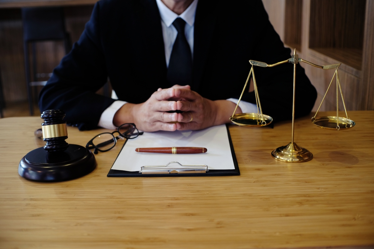 lawyer at his desk