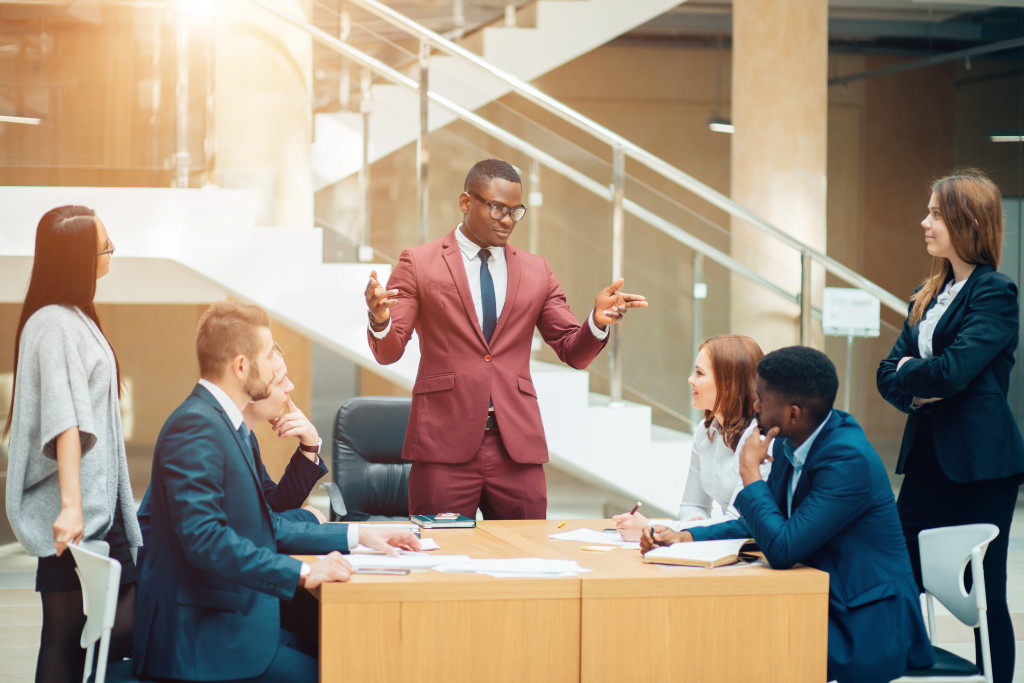 businesspeople in a meeting