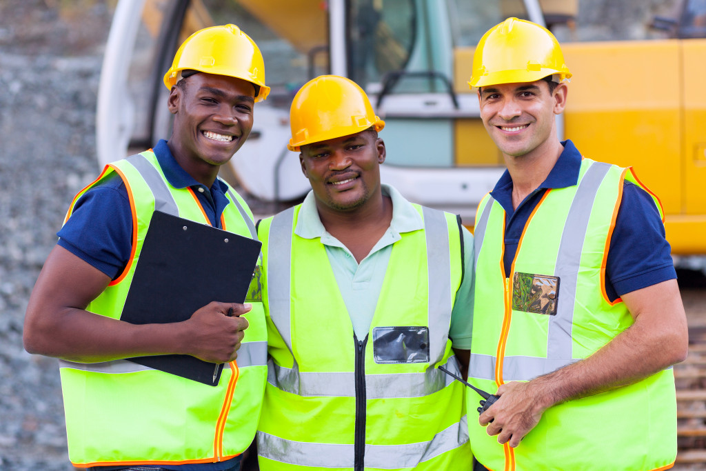 employees wearing PPE