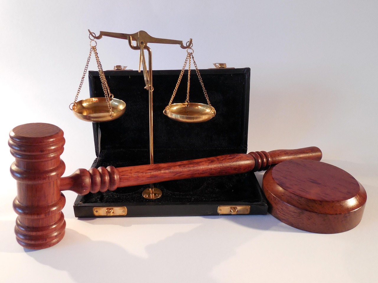 Legal gavel and scales representing property law and ownership rights